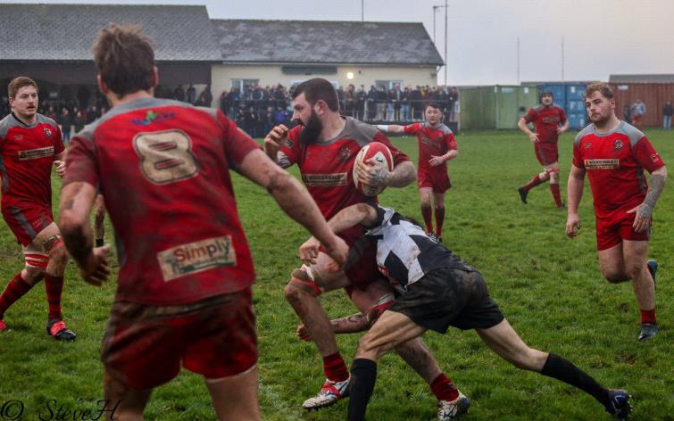 Try-scorer Craig Williamson on a typical charge for Pembroke (Steve Howells)