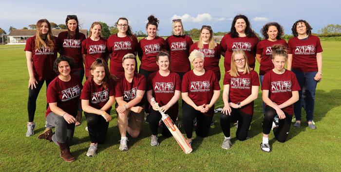 Cresselly Ladies wearing Get the Boys a Lift shirts