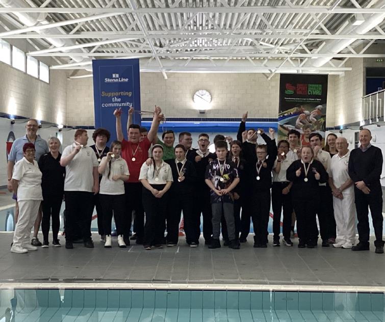 All the swimmers and officials