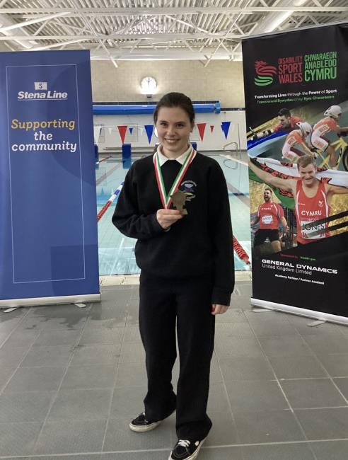 Best swimmer of the day Emma Wilkinson