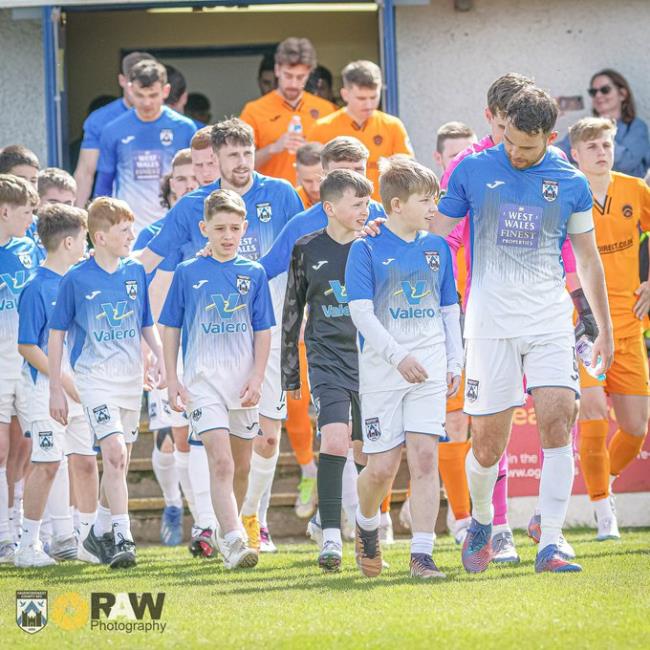 Haverfordwest County Academy U12s were the matchday mascots