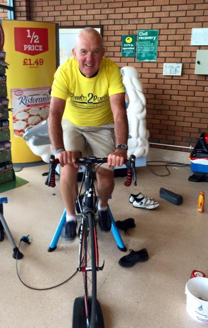 Alan’s a star man in the sponsored cycling stakes!