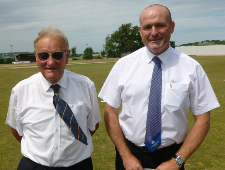 Umpires John Williams and Richard Scriven