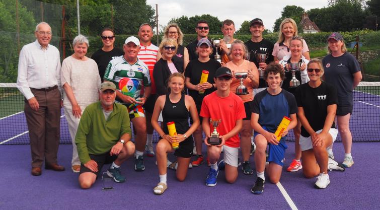 All the successful players at the county tournament