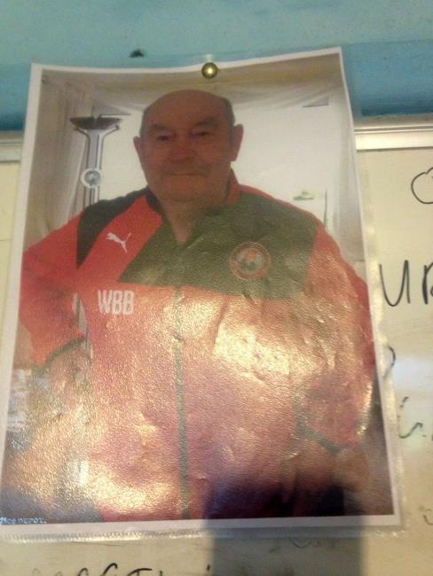 Brian Burgoyne poster on changing room door