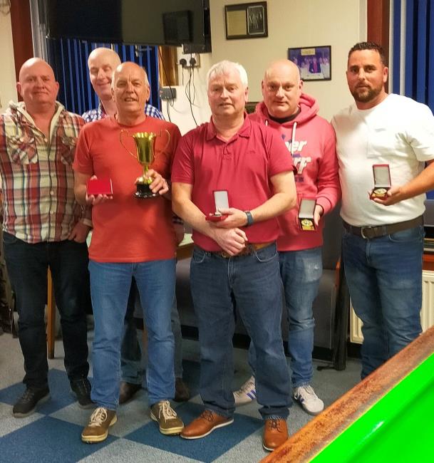Balfour A team pictured below minus John Butterfield. From left to right, Anthony Griffiths, Terry McBride, Alan Griffiths (Captain), Ray Hoare, Simon Pearce and John Smith.