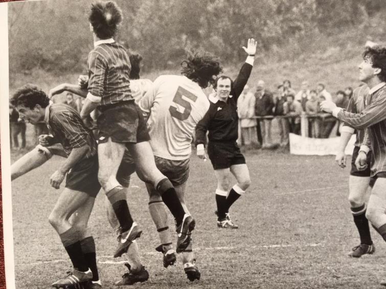 Barry officiating at the Senior Cup Final