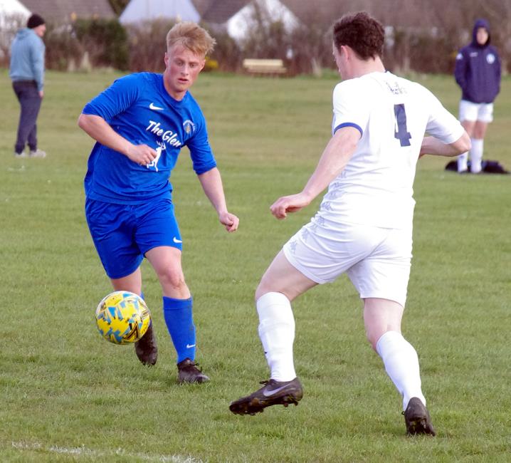Ben Davies scored for Merlins Bridge