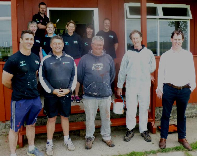 Ben Field and his team help paint at a local club
