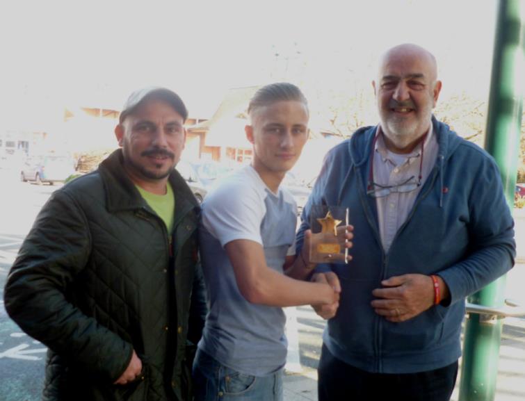 Bill Carne with Nathan and James Probert