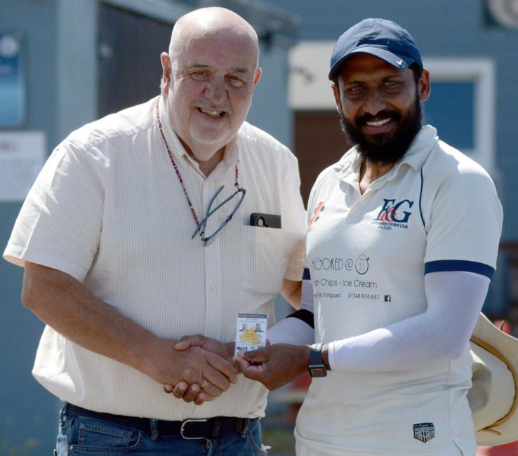 Bill Carne and Ashish Jayes - presented with his Star Badge