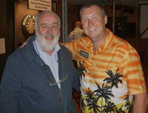 Bill Carne and Wayne Mardle - me as scruffy as ever and Wayne in his trademark 501 shirt