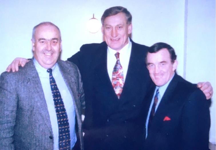 Bill Carne, Willie-John McBride and Phil Bennett