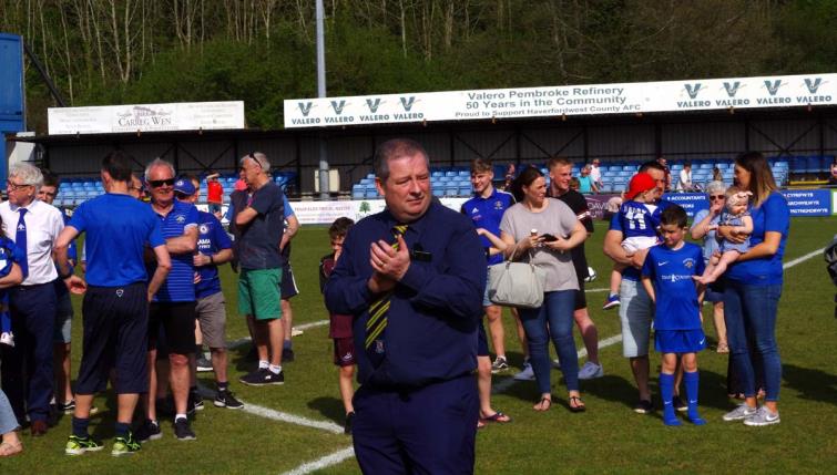 Hon secretary Brian Hawkins leads the way