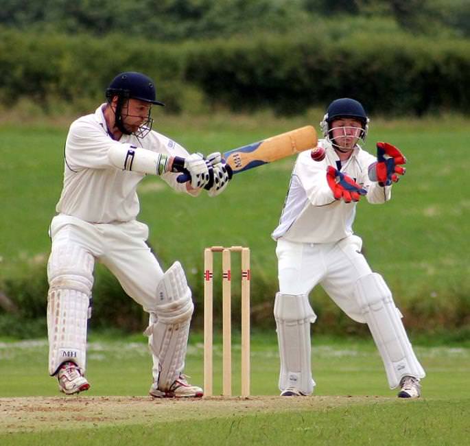 Brian Hall smashes a boundary for Carew
