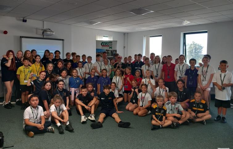 Bronze Young Ambassadors at the conference in the Pembrokeshire Archives, Haverfordwest