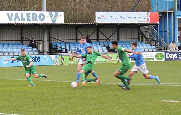 Good defence by Cwmbran Celtic