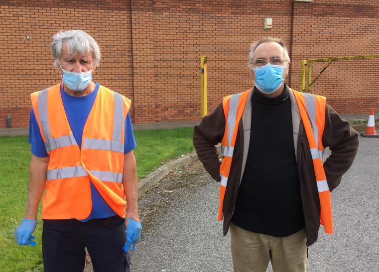 Gate men Eddie and Alan