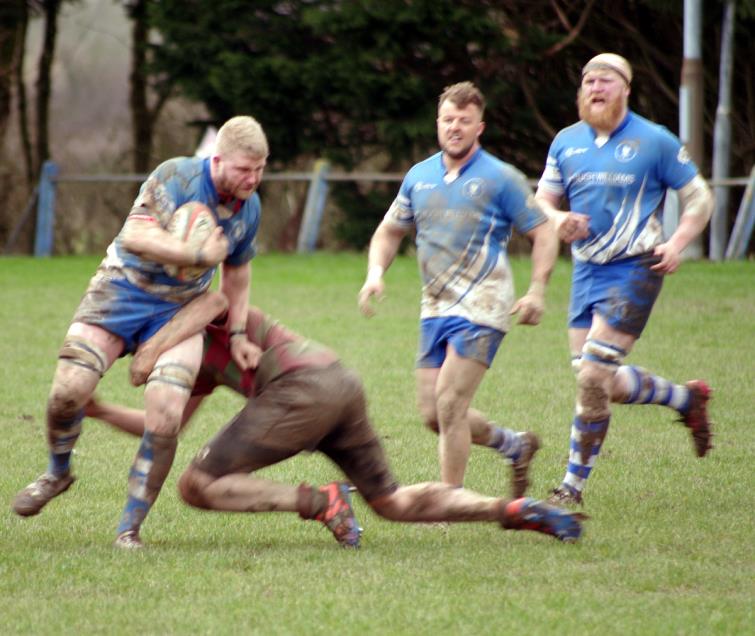Gareth John on the burst for The Blues