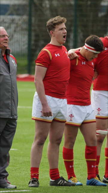 Gethin Davies sings national anthem
