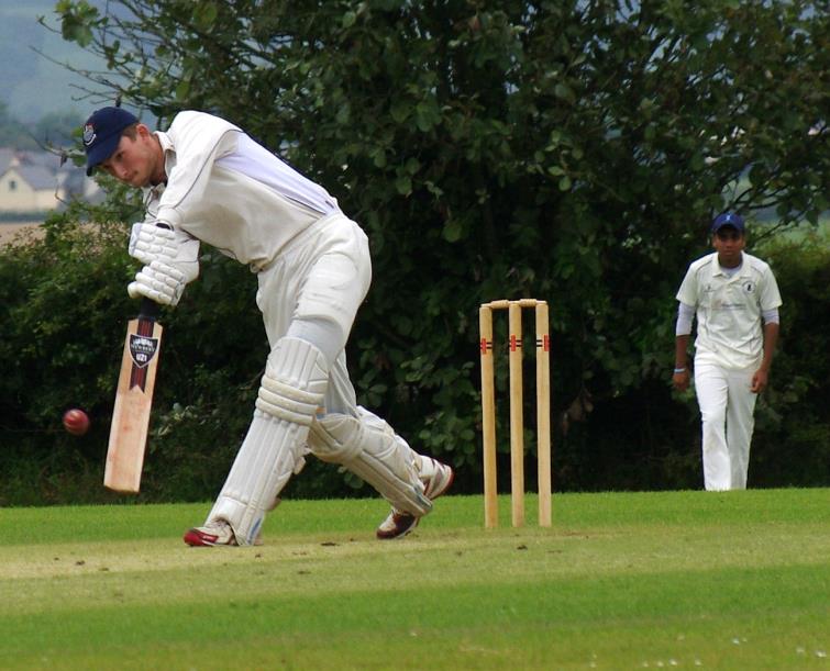 Geraint Jones hits a boundary for Whitland