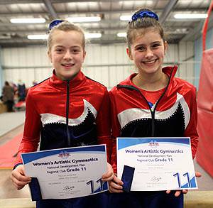 Gymnasts pass artistic gymnastics grades with flying colours!