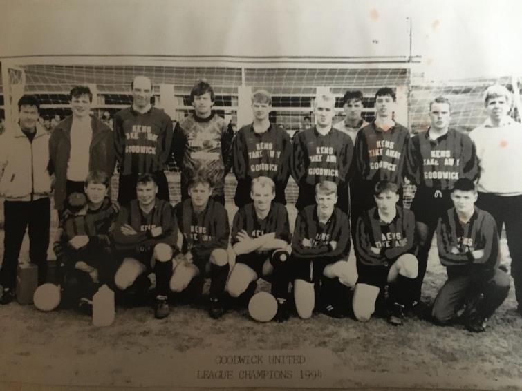 Goalkeeper Gwyn Payne - League champions Goodwick United in 1994