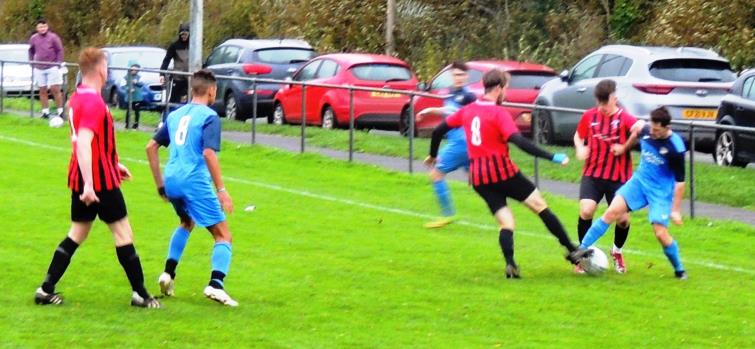 Kieran O Brien goes in strong for Goodwick