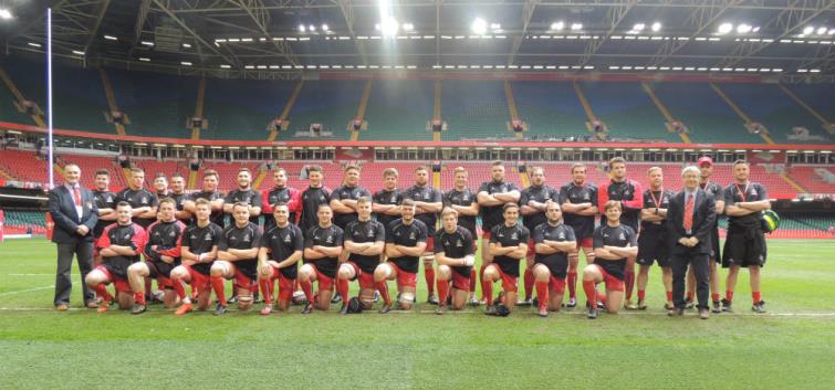 Pembroke RFC line up before kick off
