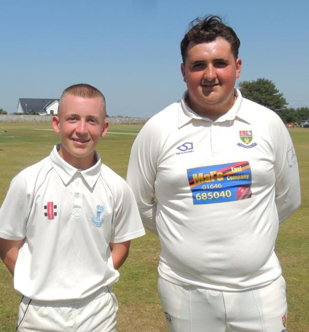 Excellent young 12th men - Rhys Daley and George Smith (both Pembroke Dock)