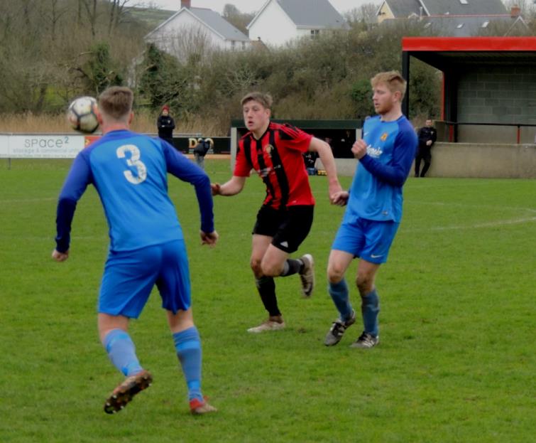 Jordan Griffiths hunts down possession