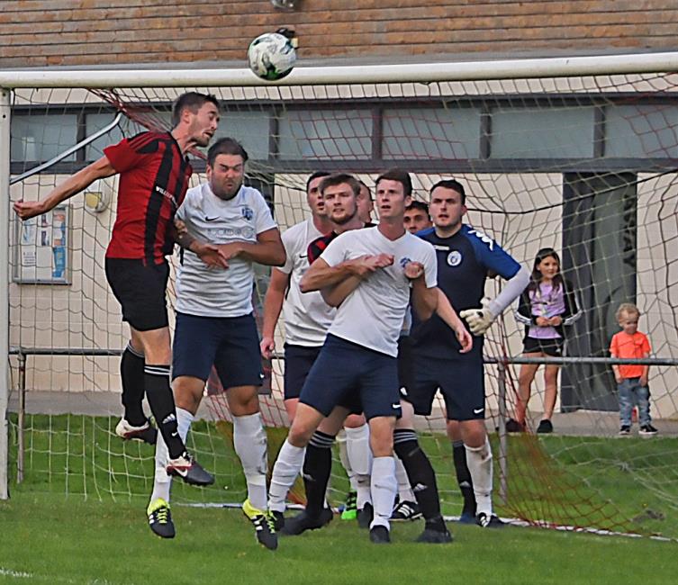 Kieran O Brian wins this aerial battle