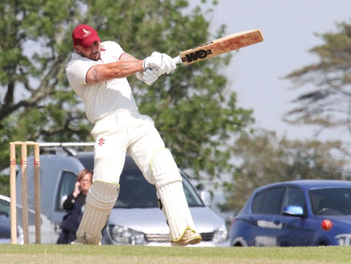 Dan Sutton brings up another half century for Cresselly pic by Susan McKehon