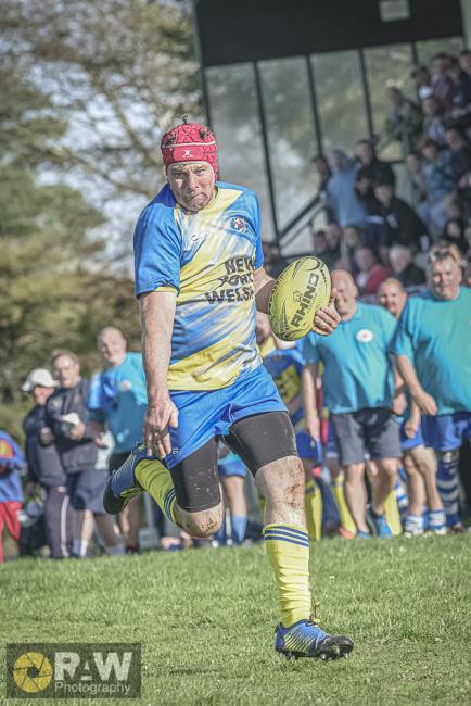 Skipper Daniel Morgan on his way to a try