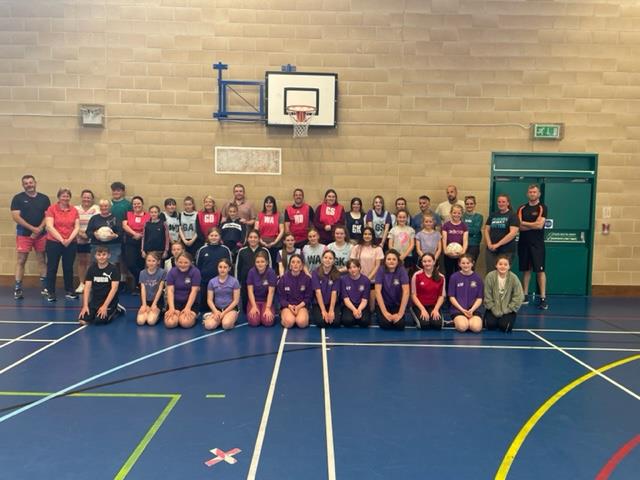 Both Under 12s teams with their family and friends