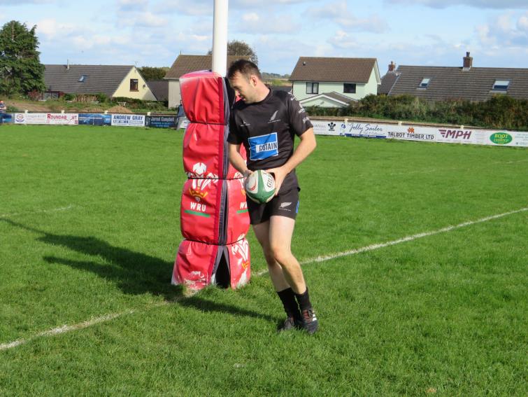 Neyland try scorer Patrick Bellerby