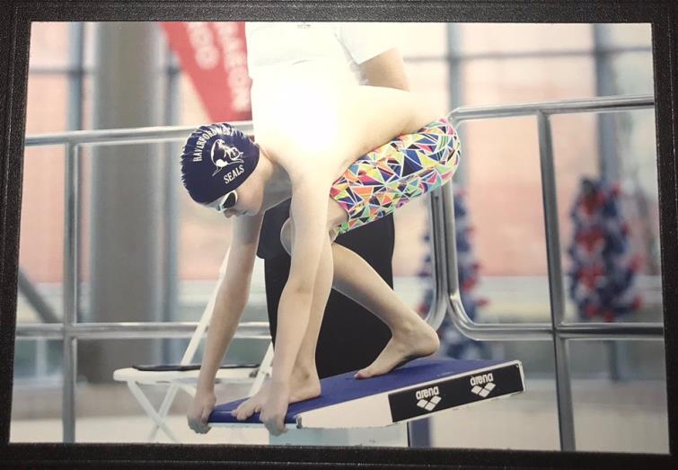 Finley Bennett gets ready to race