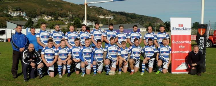 Fishguard and Goodwick RFC with sponsor Karl Milne of Stena