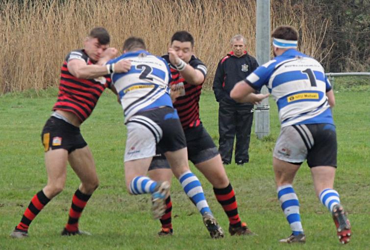 Fishguard skipper Gavin Walsh is held up well