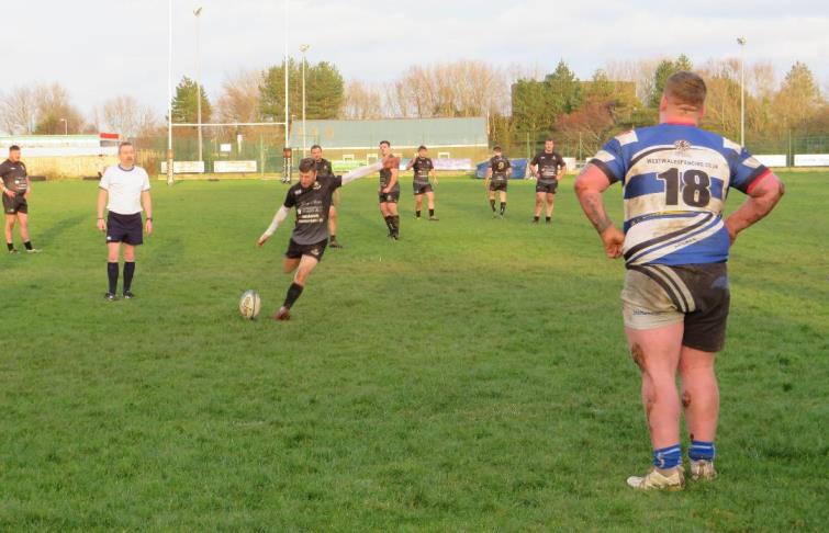 Burry Port kick a penalty