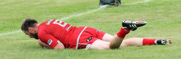 Try time - Fraser James scores for Pembroke. Picture Susan McKehon