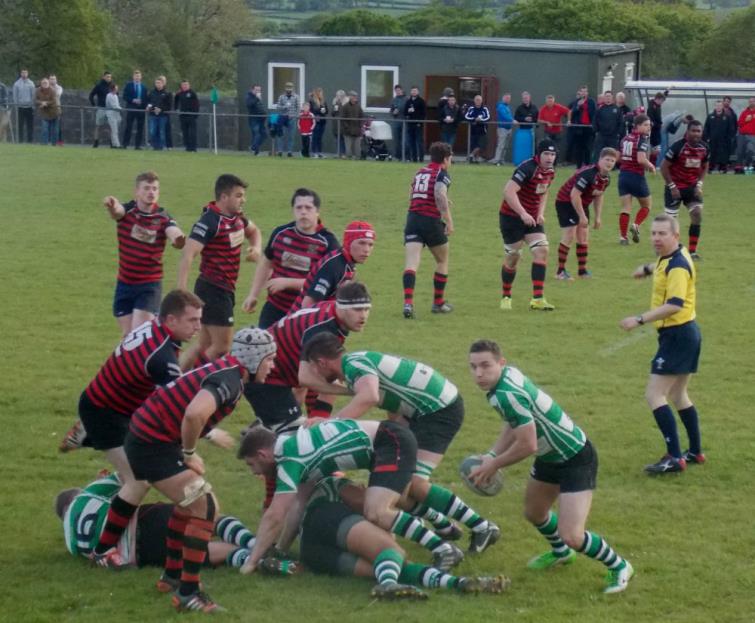 Tenby United cover well as Adam Davies tries to get Whitland on the move