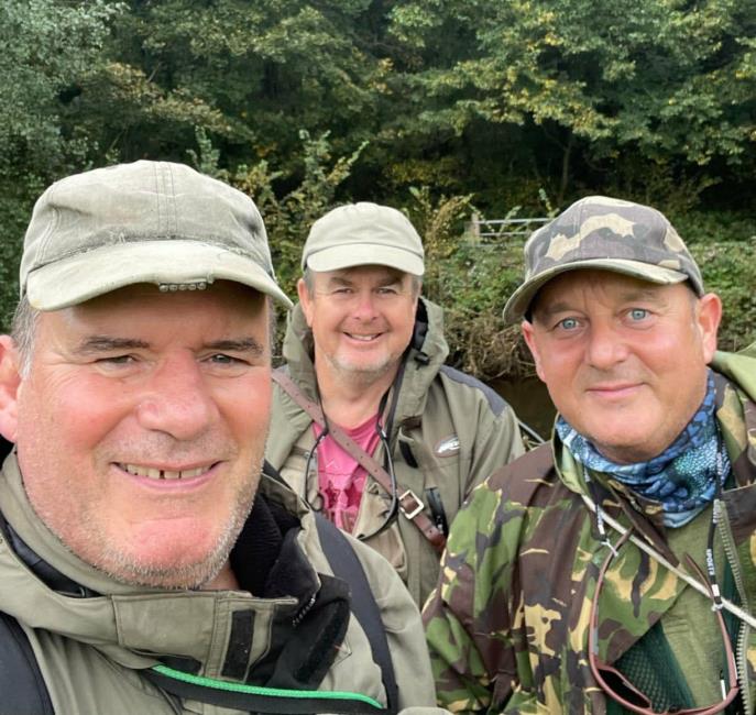 Keen anglers Steve Brown, Martin Badger Lewis and Steve Esmond