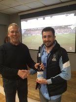 Ken Morgan and man of match Lewys Gibby