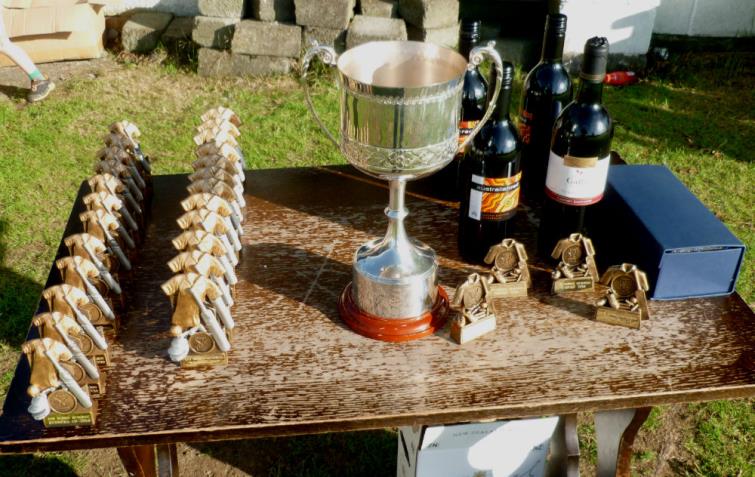 The excellent trophies provided by the Morris family