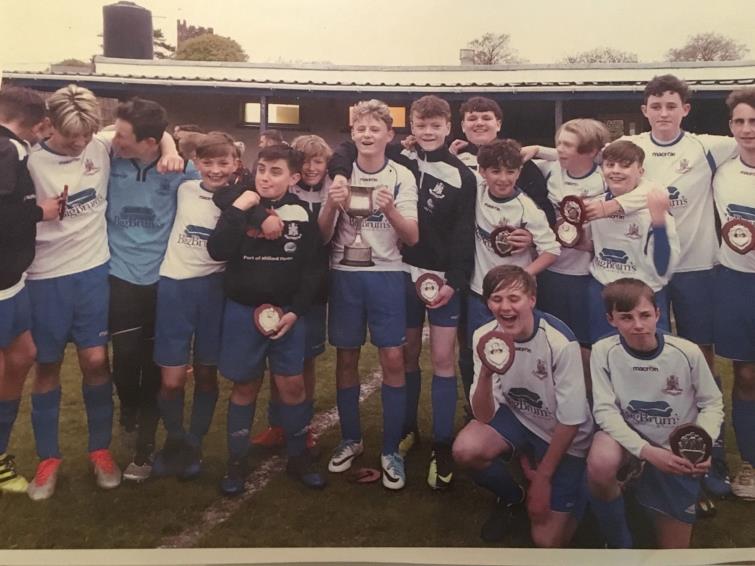 Kieran Smith with football team