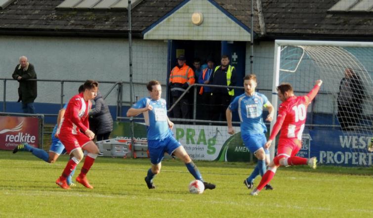 Kieran O Brien clears his lines
