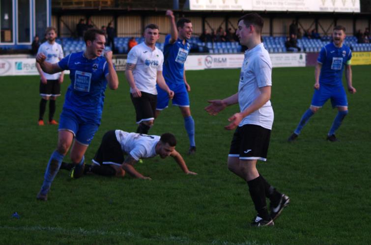 Kristian Speake celebrates