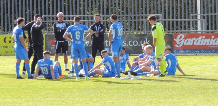 Haverfordwest County team talk