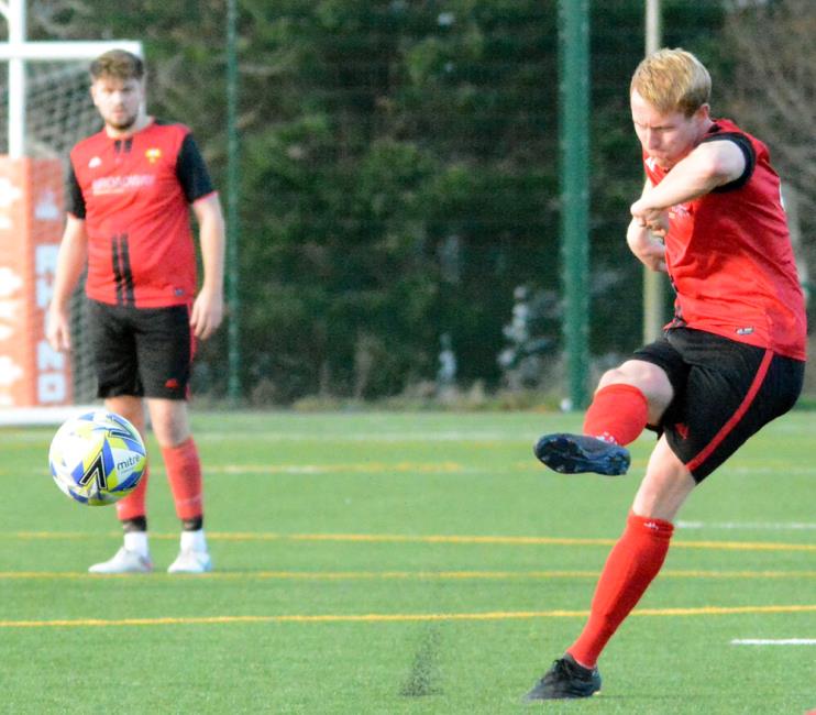 Matthew Davies strikes a wicked free kick